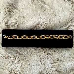 JCrew bejeweled link bracelet.